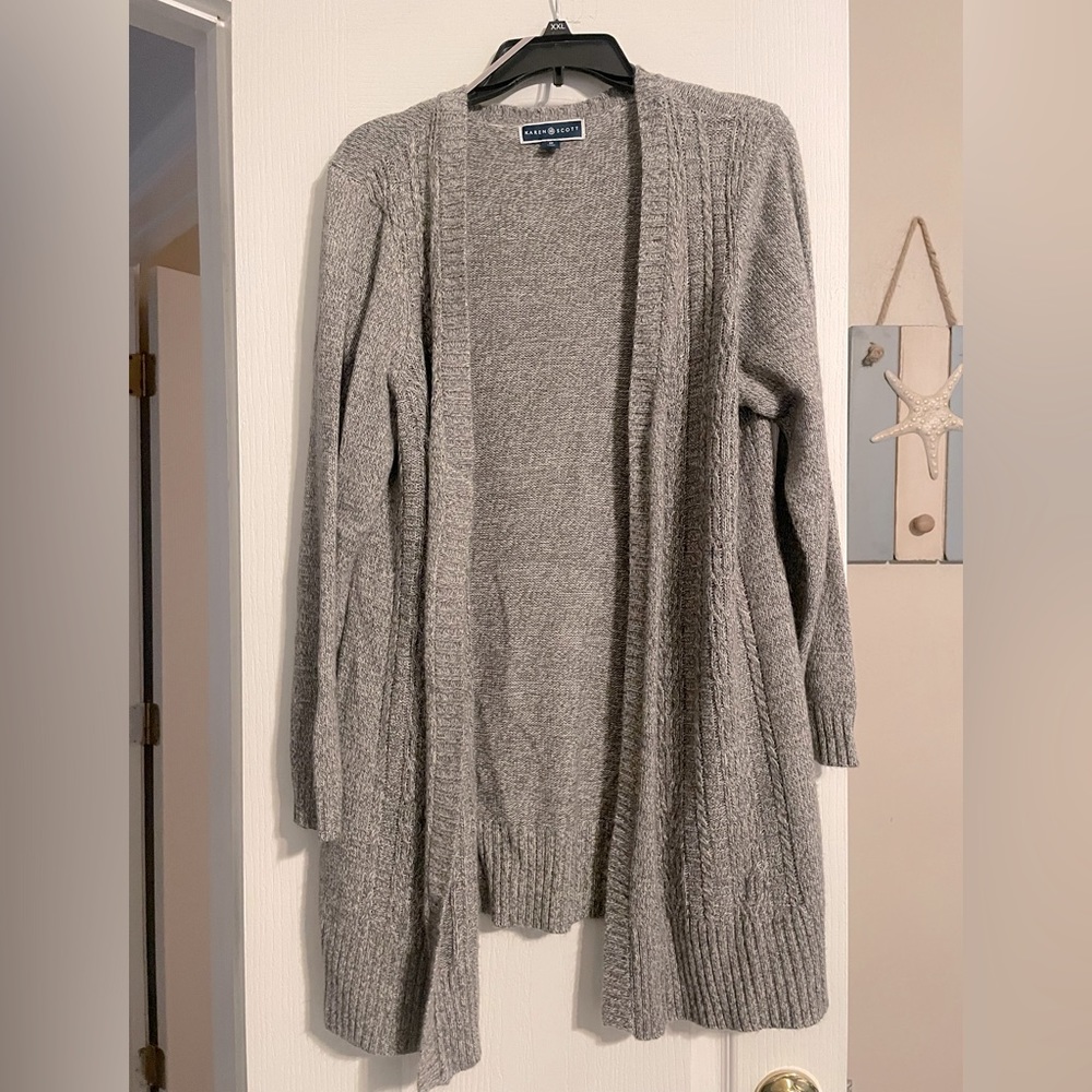 Karen Scott from Macy’s Cardigan CL Brown / Cream